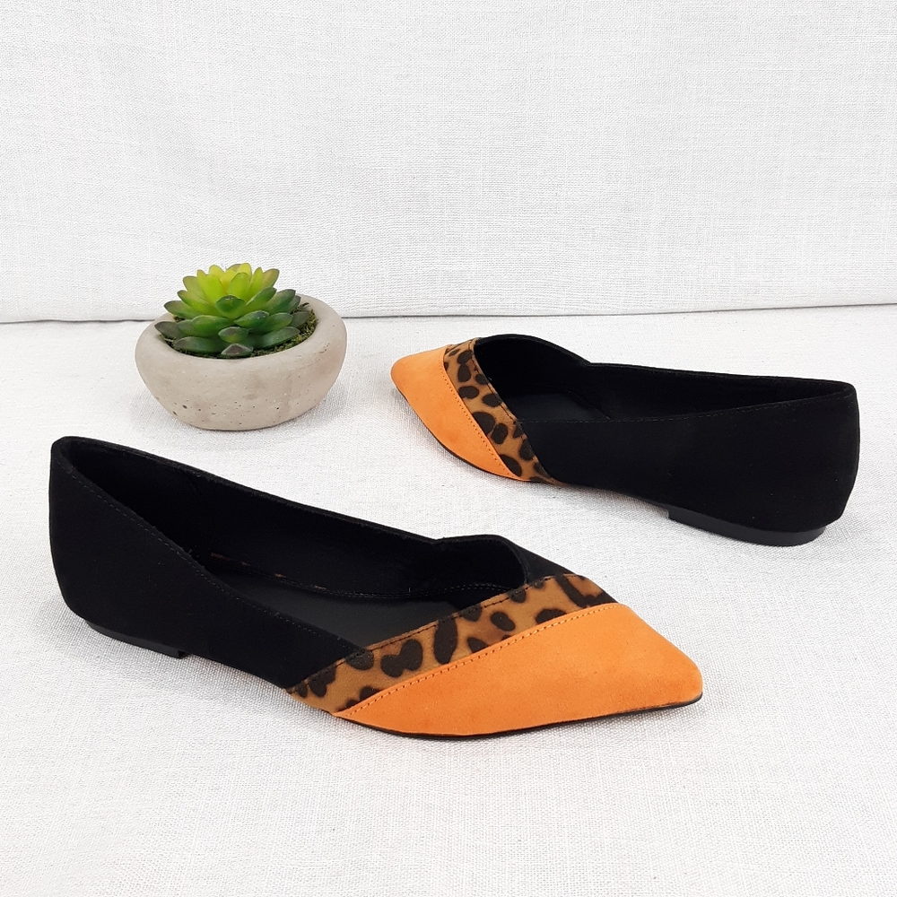 ASOS VIBRANT POINTED BALLET FLATS